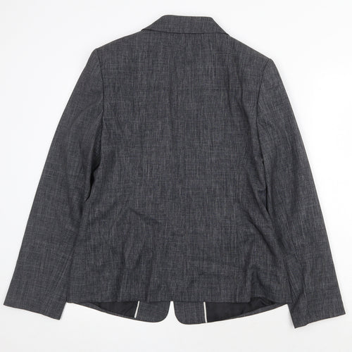 Papaya Womens Grey Jacket Blazer Size 12 Button