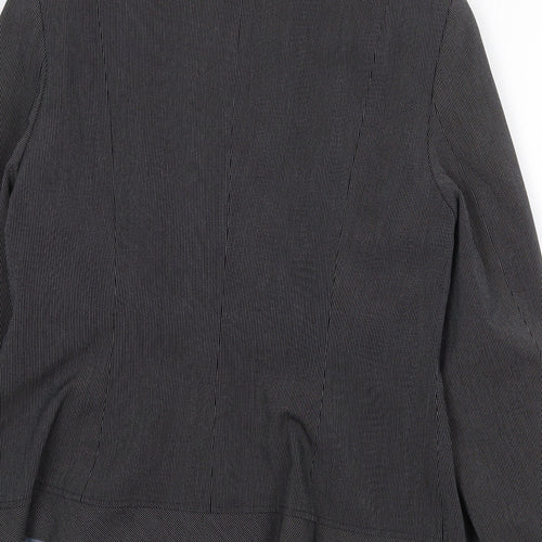NEXT Womens Grey Striped Jacket Blazer Size 10 Button