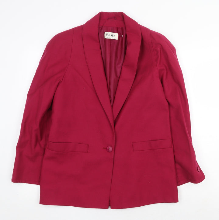 Planet Womens Pink Jacket Blazer Size 10 Button
