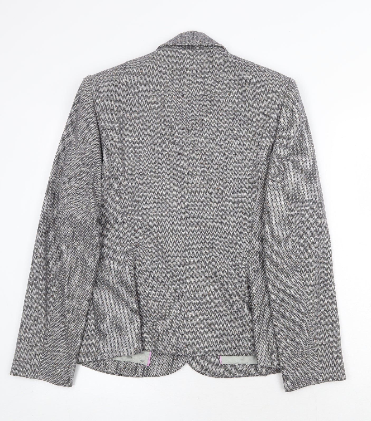 Paul Costelloe Womens Grey Striped Jacket Blazer Size 10 Button