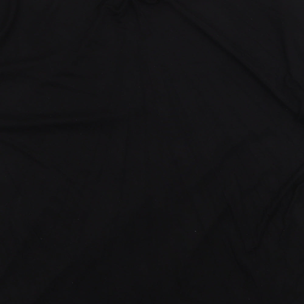 Label Be Womens Black Geometric Polyester Basic Blouse Size 24 Round Neck
