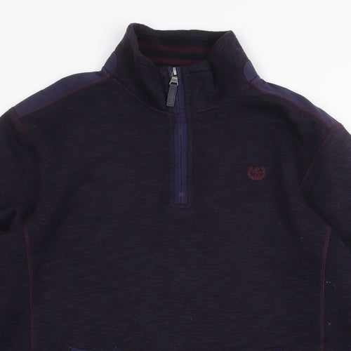 Easy Mens Blue Polyester Pullover Sweatshirt Size S