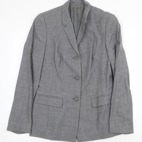 NEXT Womens Grey Jacket Blazer Size 10 Button