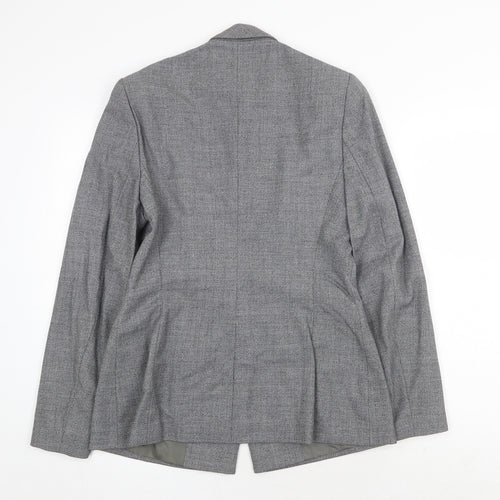 NEXT Womens Grey Jacket Blazer Size 10 Button