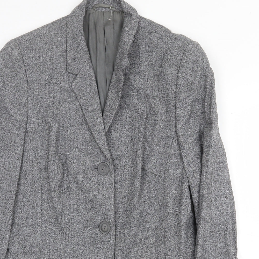 NEXT Womens Grey Jacket Blazer Size 10 Button
