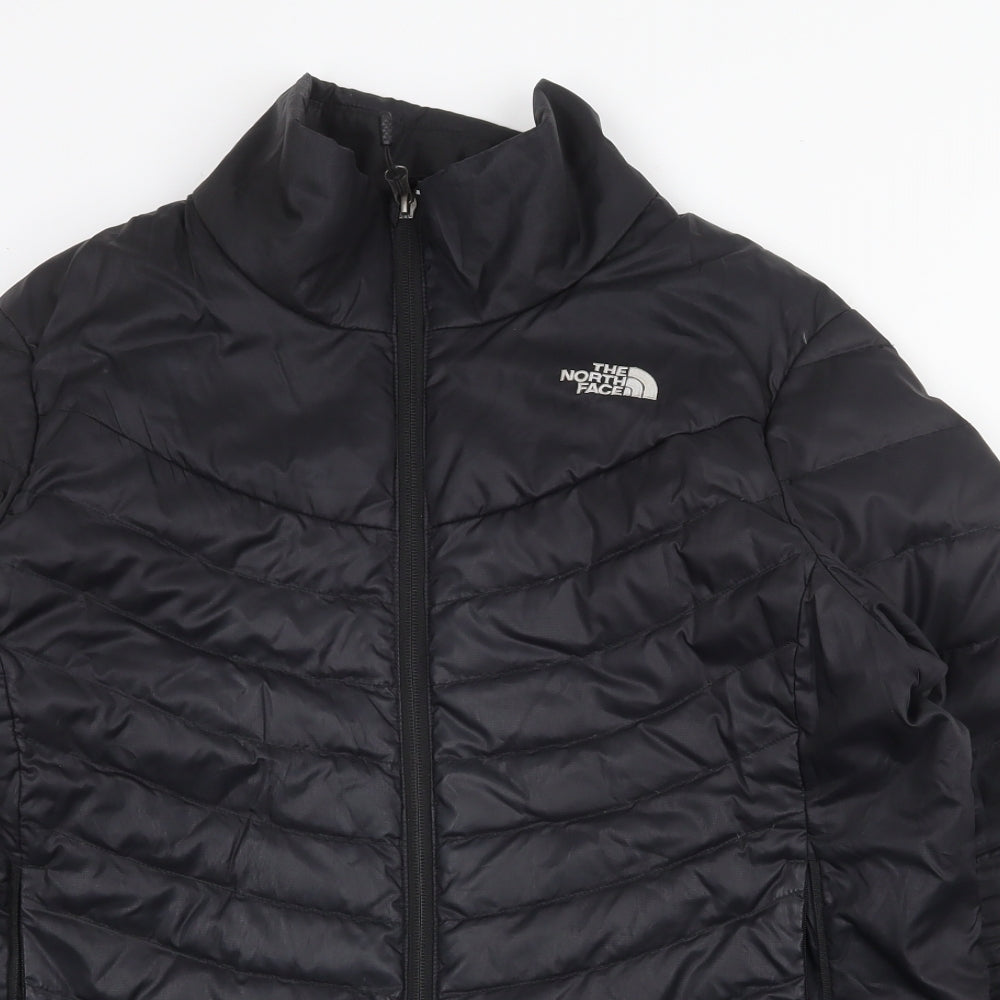The North Face Womens Black Quilted Jacket Size XL Zip