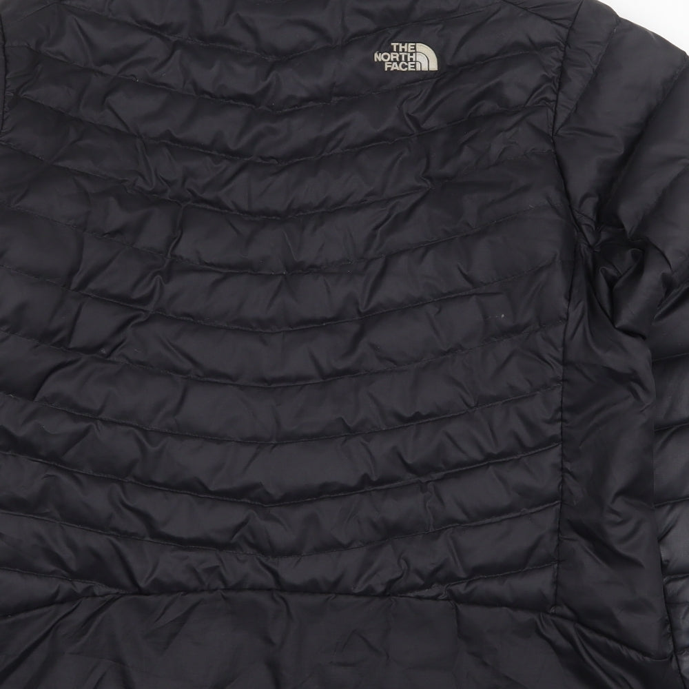 The North Face Womens Black Quilted Jacket Size XL Zip