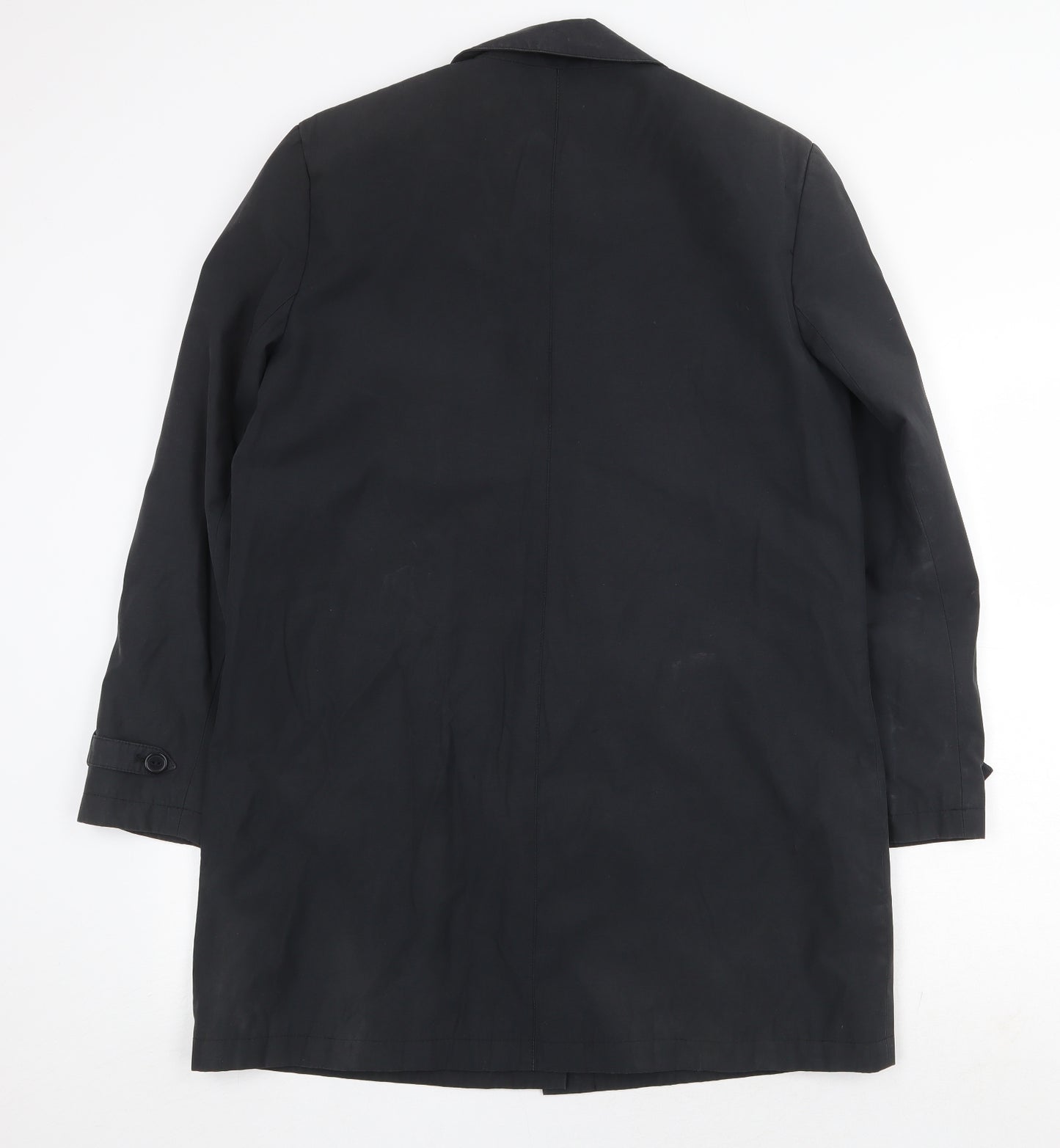 Debenhams Womens Black Pea Coat Coat Size 14 Button