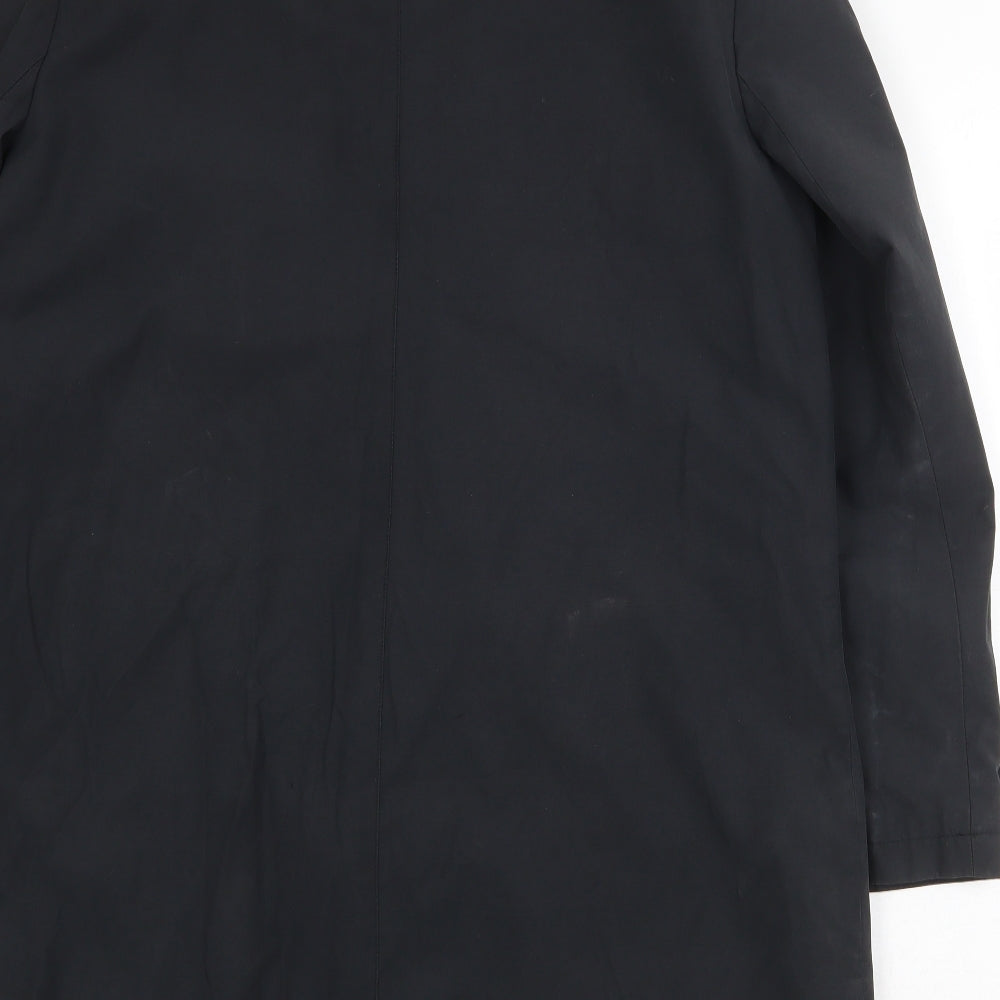Debenhams Womens Black Pea Coat Coat Size 14 Button