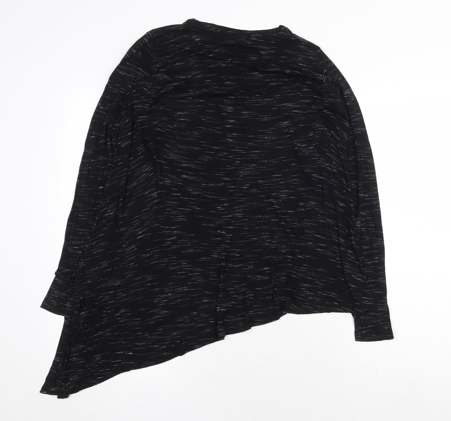 Atmosphere Womens Black Viscose Basic T-Shirt Size 8 Round Neck - Asymmetric