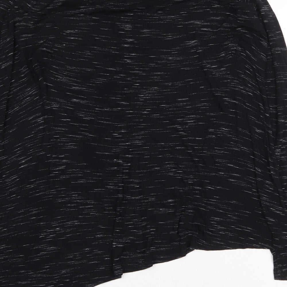 Atmosphere Womens Black Viscose Basic T-Shirt Size 8 Round Neck - Asymmetric