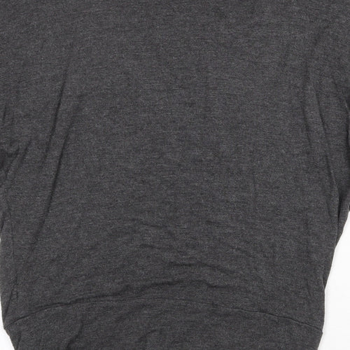 Zara Womens Grey Scoop Neck Viscose Pullover Jumper Size S