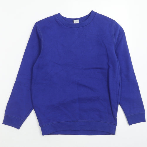 TU Boys Blue Cotton Pullover Sweatshirt Size 7 Years Pullover