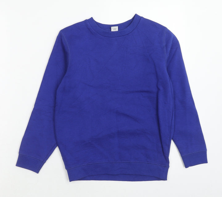 TU Boys Blue Cotton Pullover Sweatshirt Size 7 Years Pullover