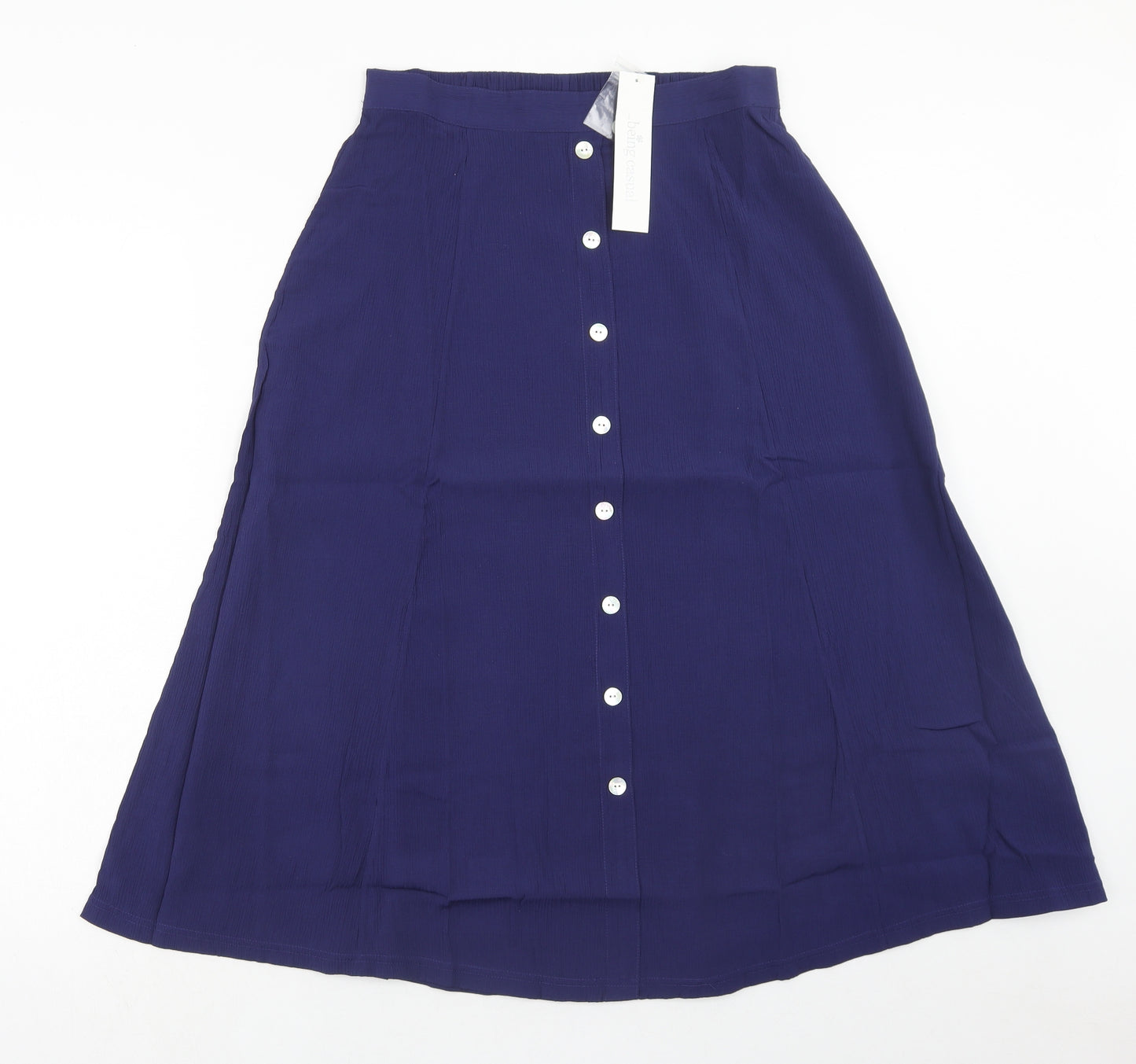 Being Casual Womens Purple Viscose A-Line Skirt Size 12