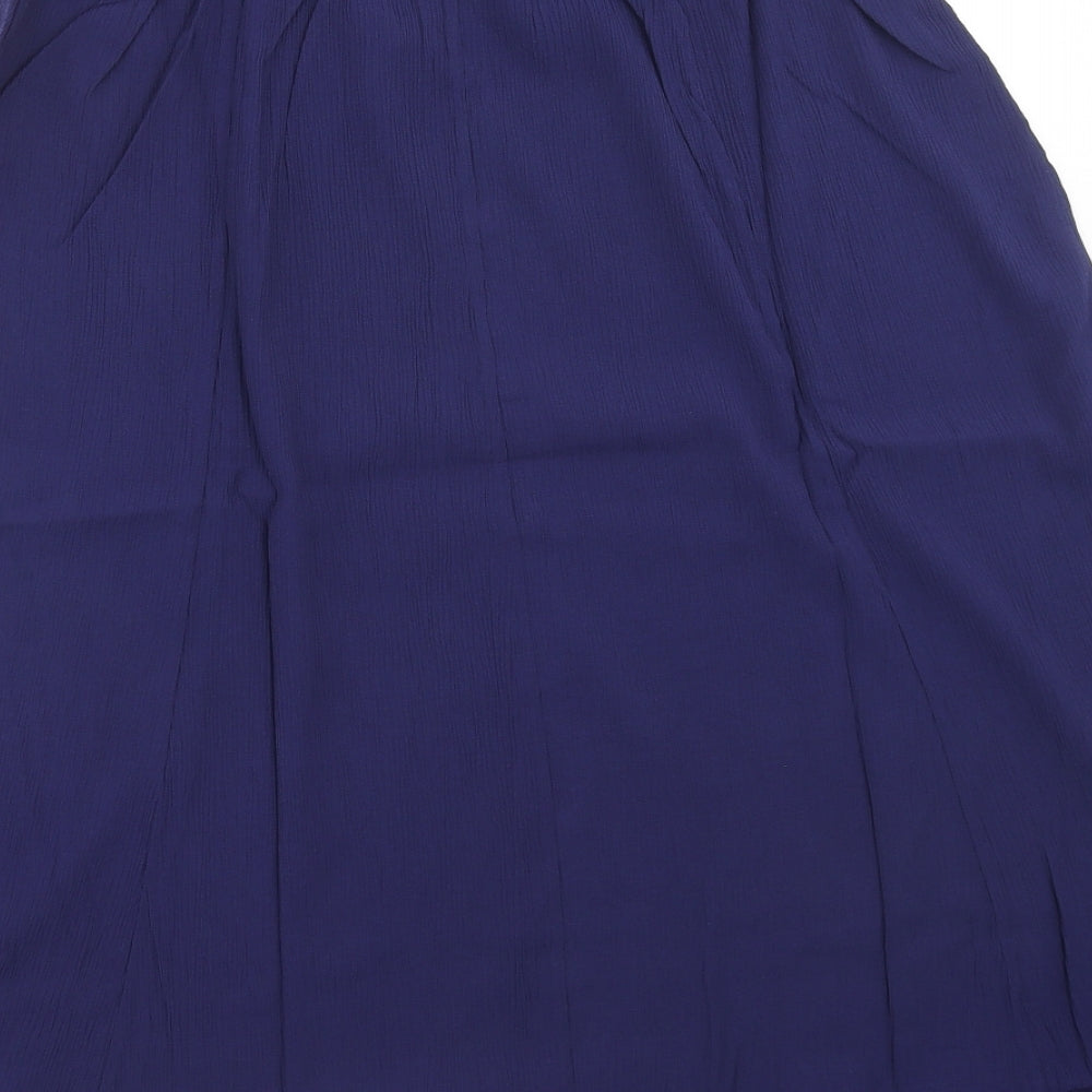 Being Casual Womens Purple Viscose A-Line Skirt Size 12