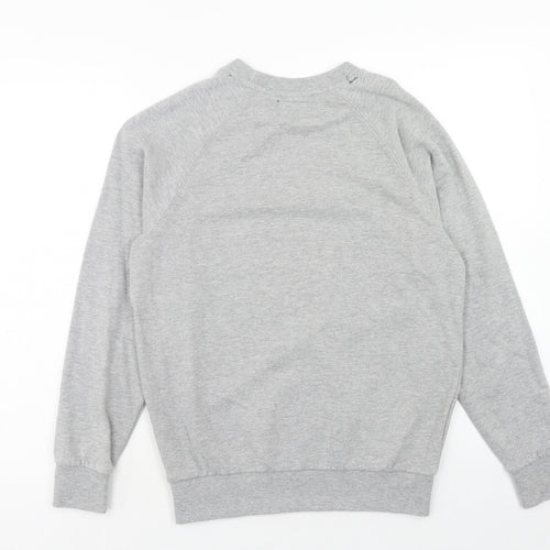 Whatever Forever Womens Grey Cotton Pullover Sweatshirt Size S Pullover