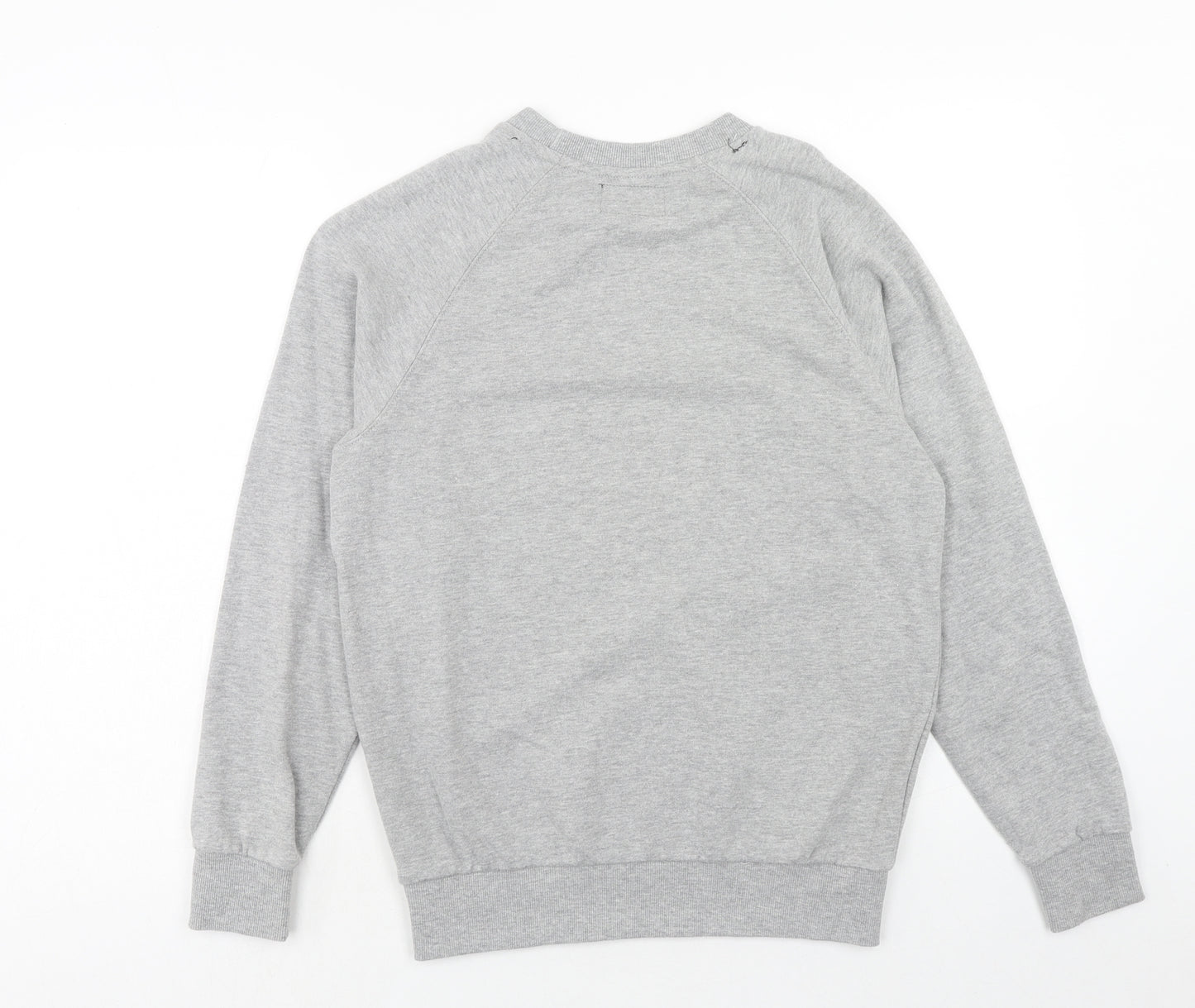 Whatever Forever Womens Grey Cotton Pullover Sweatshirt Size S Pullover