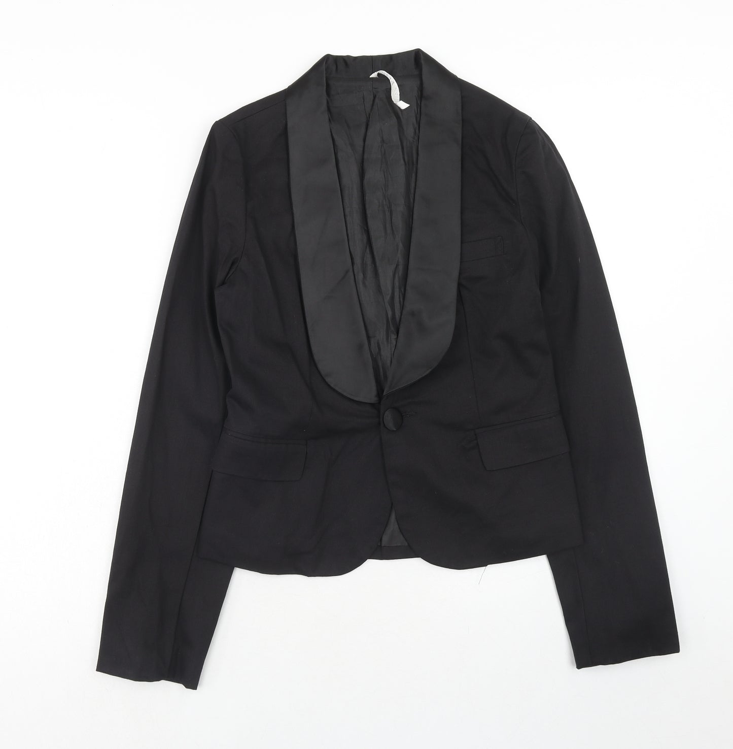 Miss Posh Womens Black Jacket Blazer Size 14 Button