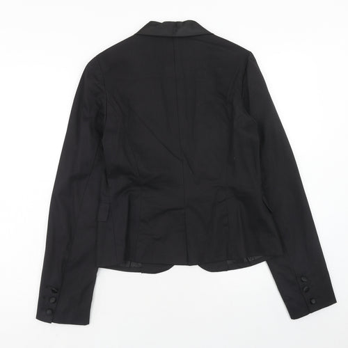 Miss Posh Womens Black Jacket Blazer Size 14 Button