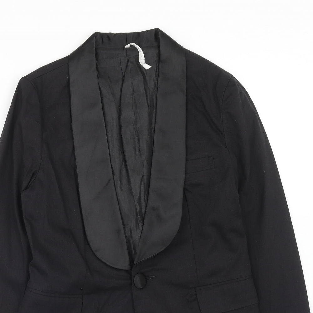 Miss Posh Womens Black Jacket Blazer Size 14 Button