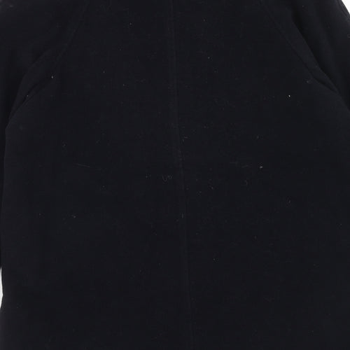 menuetto Womens Blue Overcoat Coat Size 12 Button