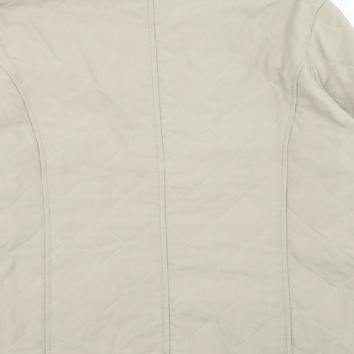 Deanes Womens Beige Jacket Coat Size 16 Zip