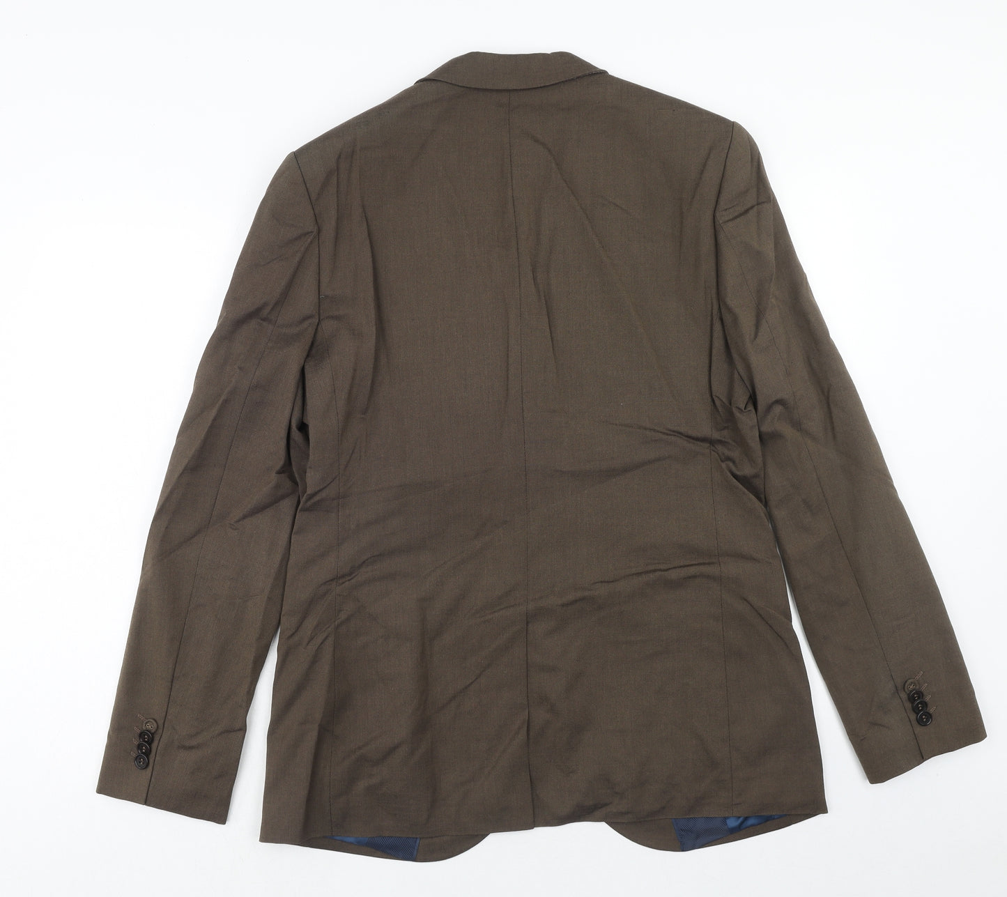 River Island Mens Brown Viscose Jacket Suit Jacket Size 40 Regular