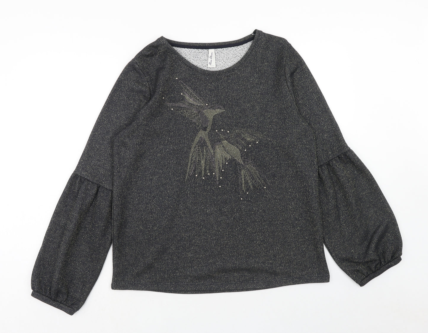 Miss Etam Womens Black Polyester Pullover Sweatshirt Size L Pullover - Birds