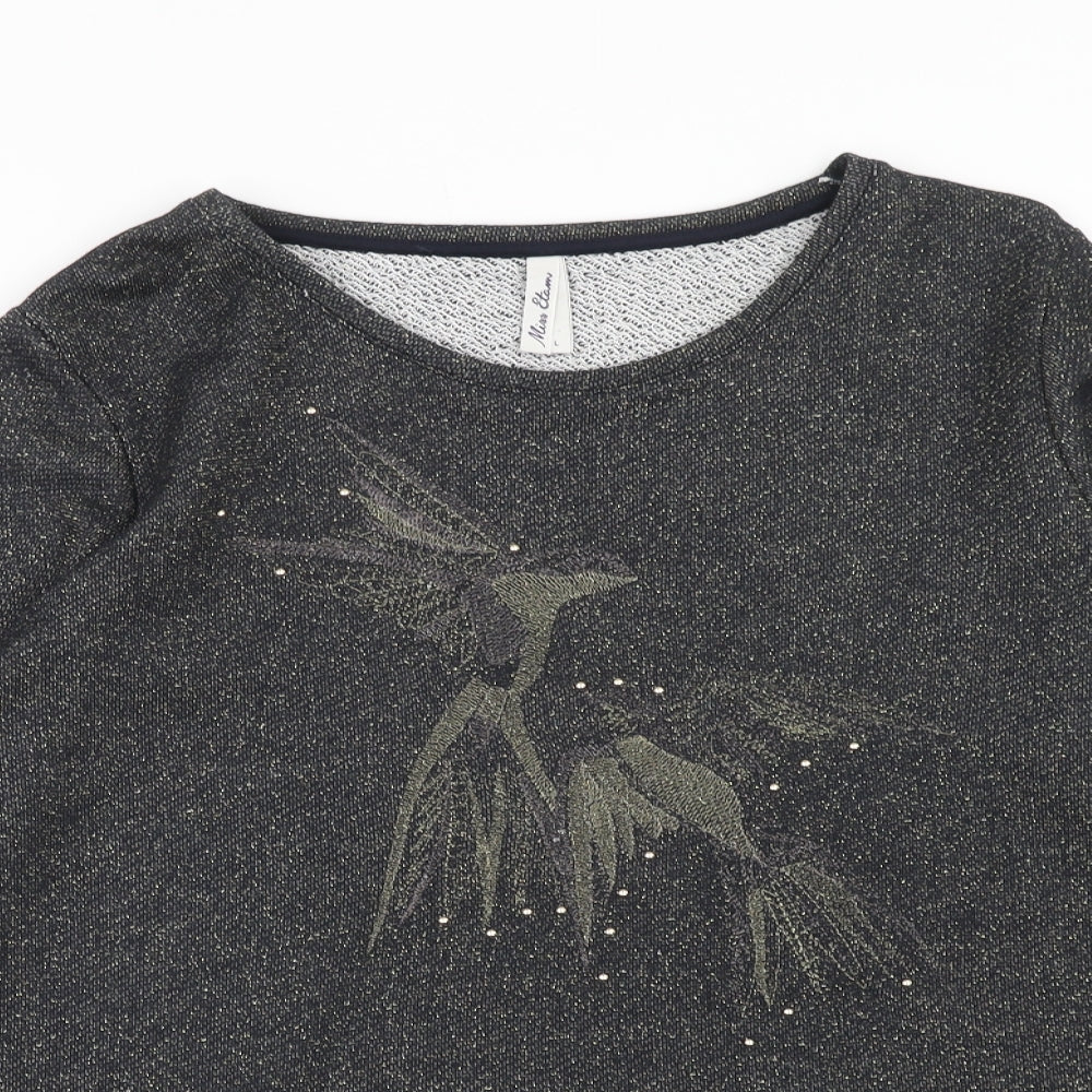Miss Etam Womens Black Polyester Pullover Sweatshirt Size L Pullover - Birds