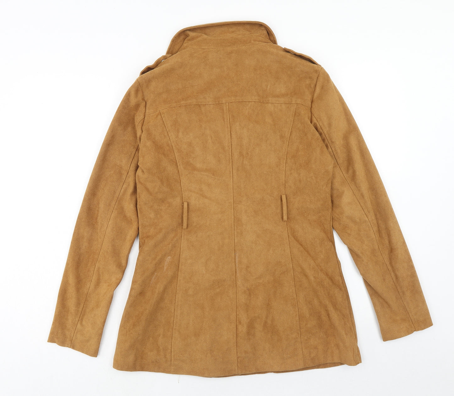 Select Womens Brown Biker Jacket Size 12 Zip