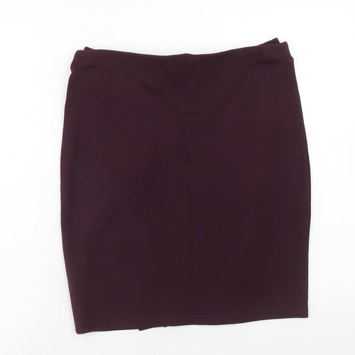 Dorothy Perkins Womens Purple Viscose Straight & Pencil Skirt Size 12