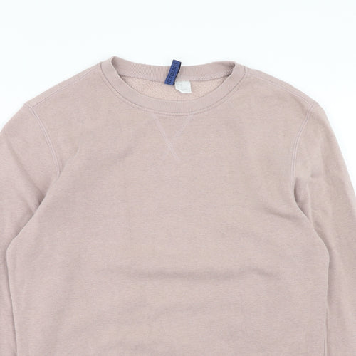 H&M Mens Pink Cotton Pullover Sweatshirt Size XS