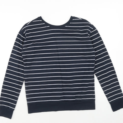 Primark Womens Blue Striped Cotton Pullover Sweatshirt Size 6 Pullover