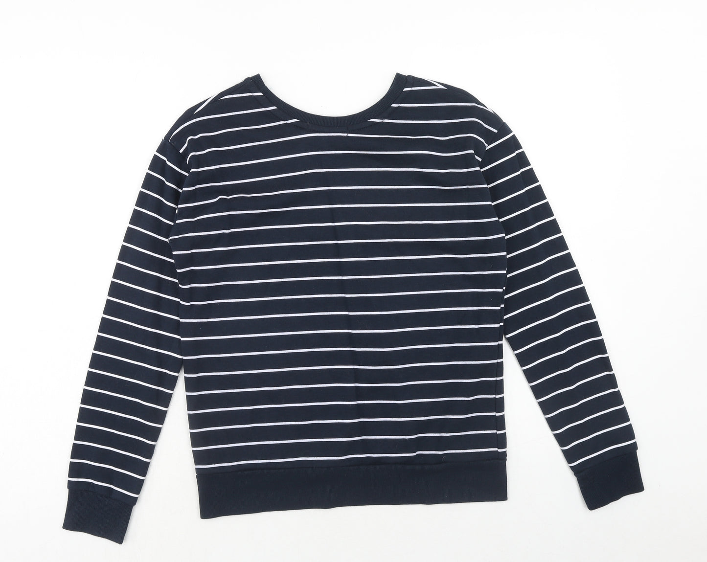 Primark Womens Blue Striped Cotton Pullover Sweatshirt Size 6 Pullover