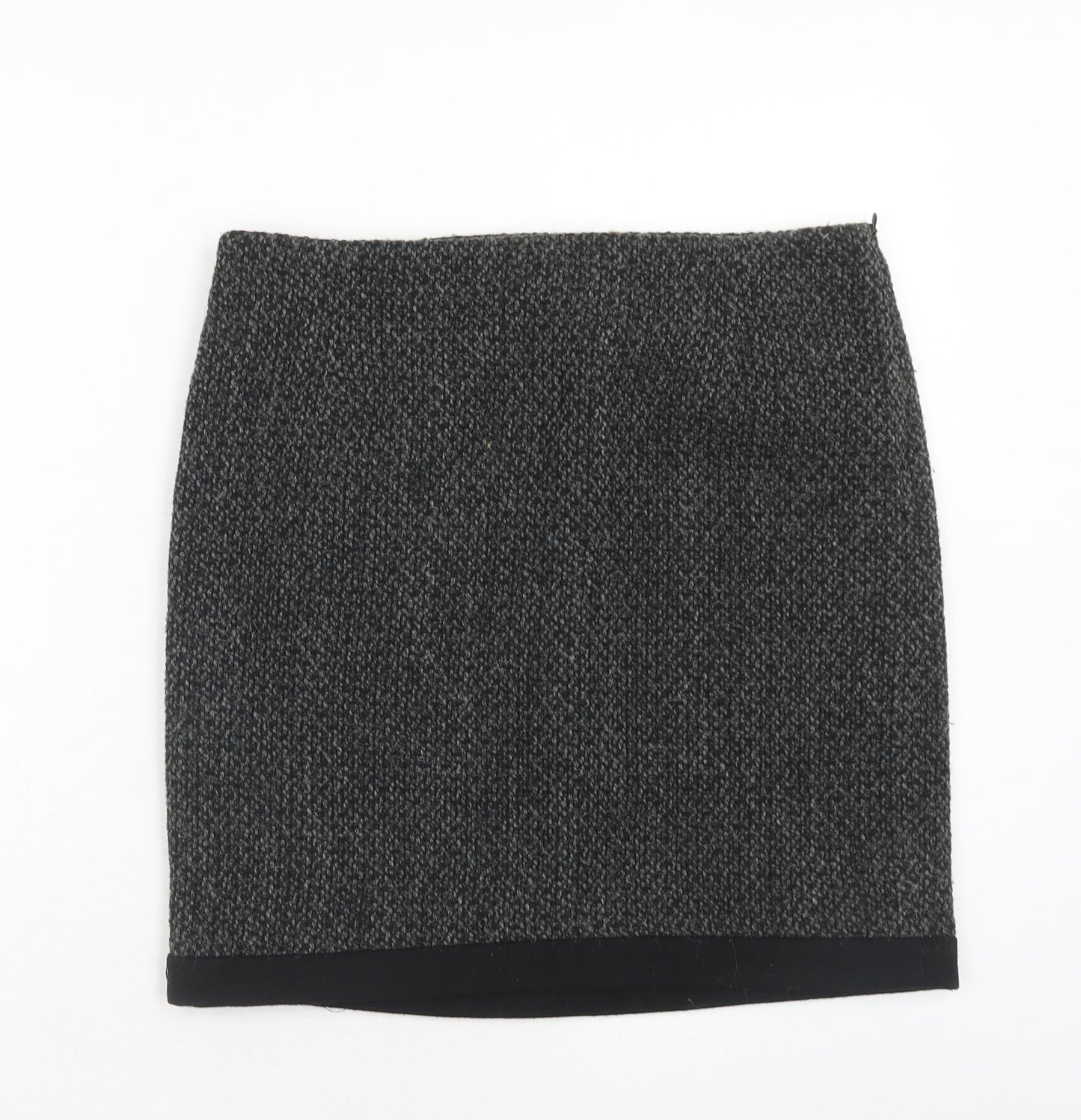Zara Womens Black Polyester Mini Skirt Size S Zip