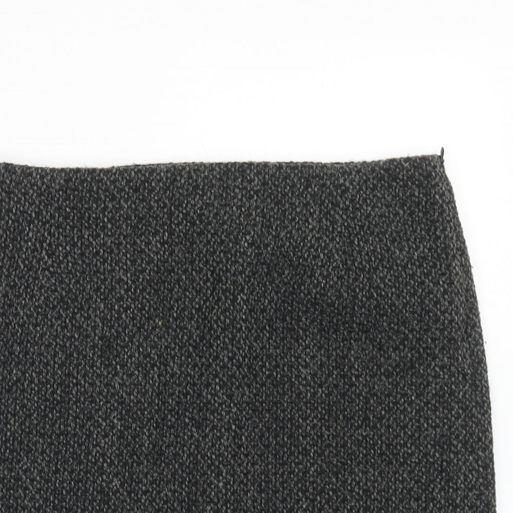 Zara Womens Black Polyester Mini Skirt Size S Zip