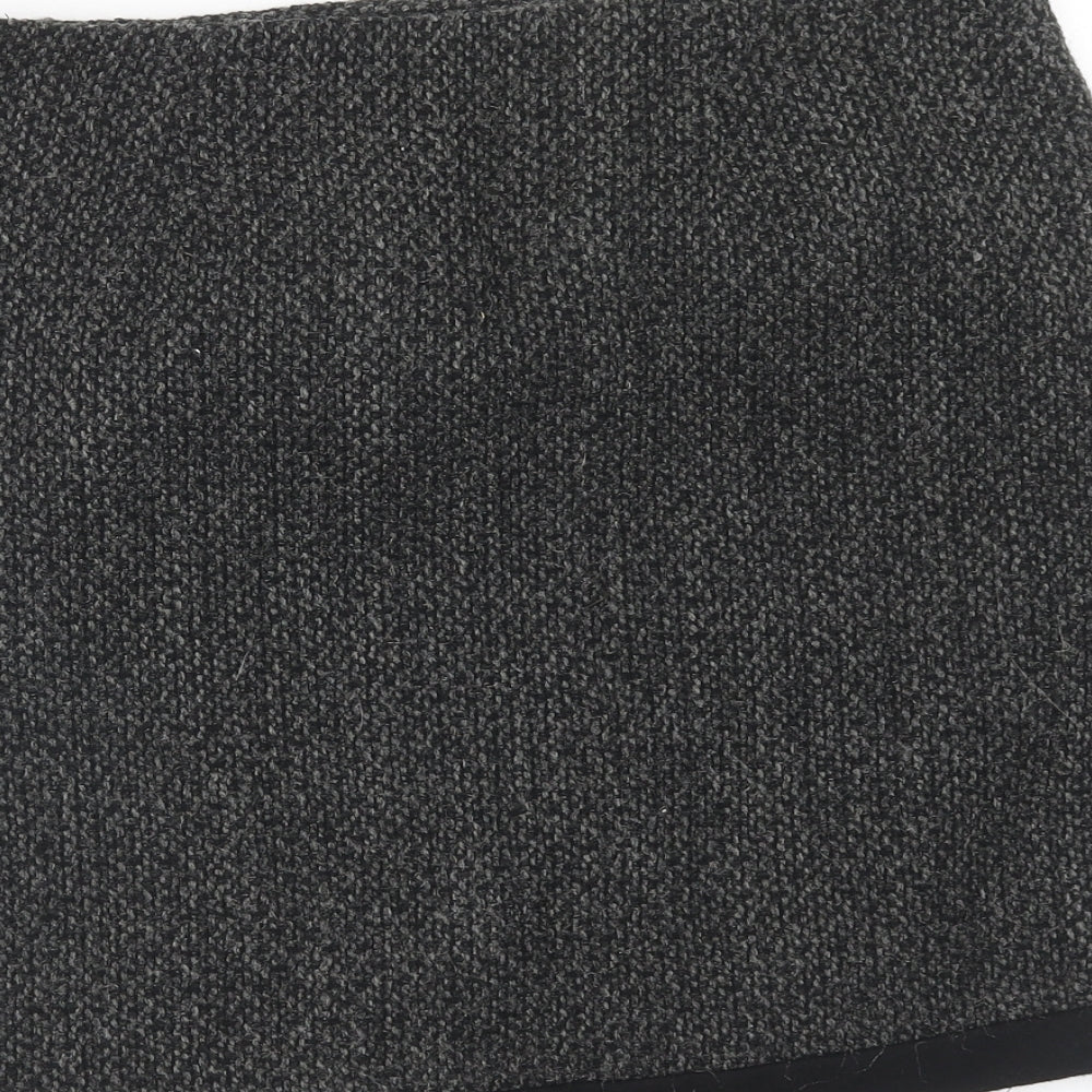 Zara Womens Black Polyester Mini Skirt Size S Zip