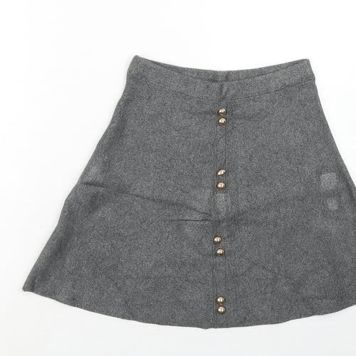 Atmosphere Womens Grey Viscose A-Line Skirt Size 8
