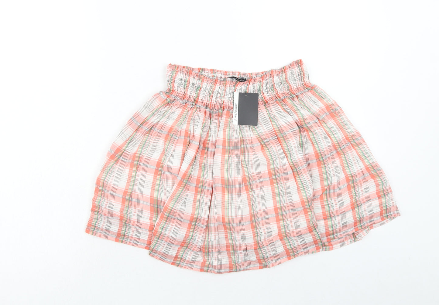 Atmosphere Womens Red Plaid Cotton Mini Skirt Size 12