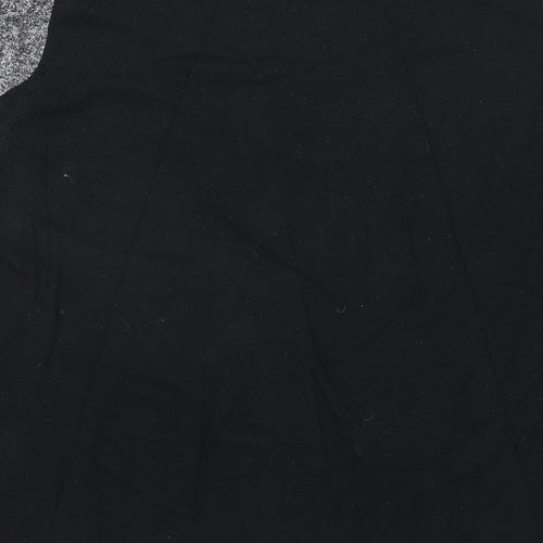 George Womens Grey V-Neck Nylon Pullover Jumper Size 16