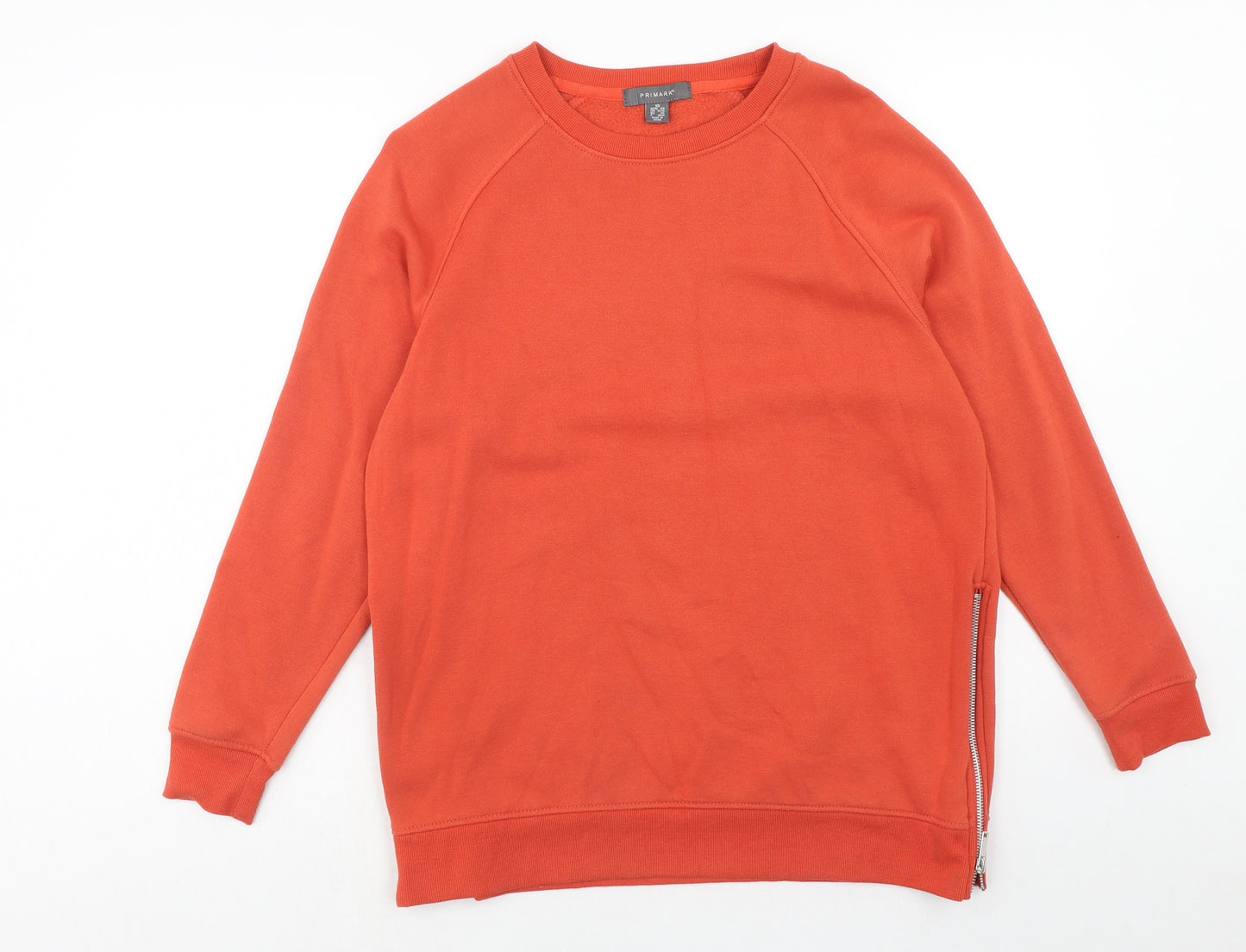 Primark Womens Orange Cotton Pullover Hoodie Size XS Pullover