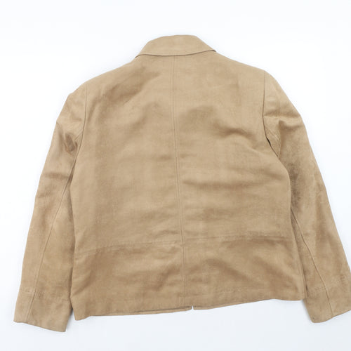 EWM Womens Brown Jacket Blazer Size 16 Zip