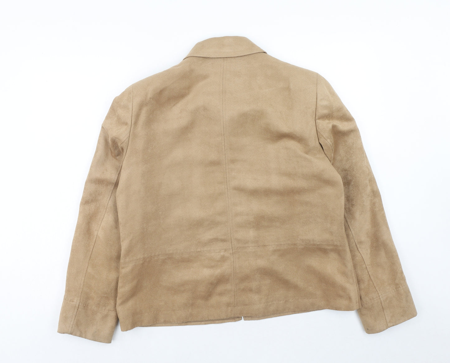 EWM Womens Brown Jacket Blazer Size 16 Zip