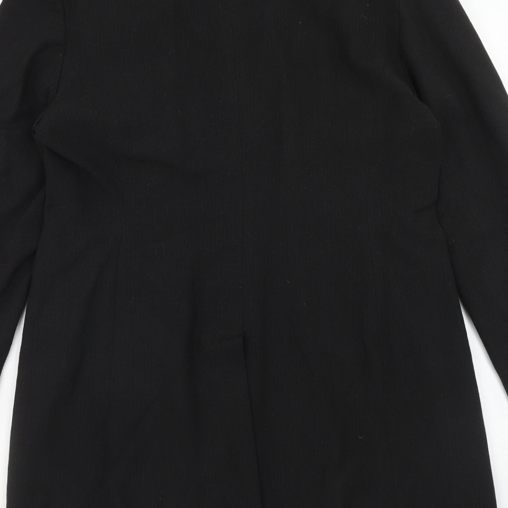 Filey Womens Black Overcoat Coat Size 16 Button