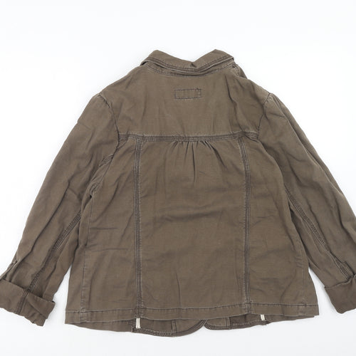 Liz Lange Womens Brown Jacket Blazer Size M Button