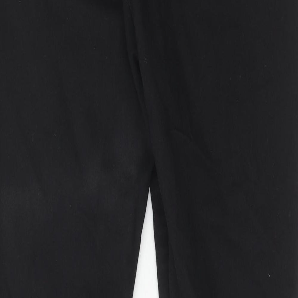 NEXT Womens Black Cotton Skinny Jeans Size 16 Regular Zip