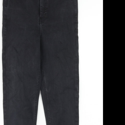 Topshop Womens Black Cotton Skinny Jeans Size 28 in L30 in Regular Zip
