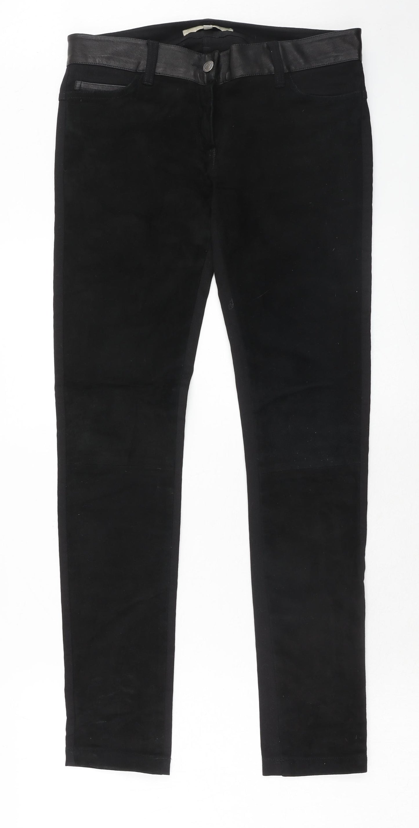 Vanessa Bruno Womens Black Cotton Skinny Jeans Size 8 Regular Zip