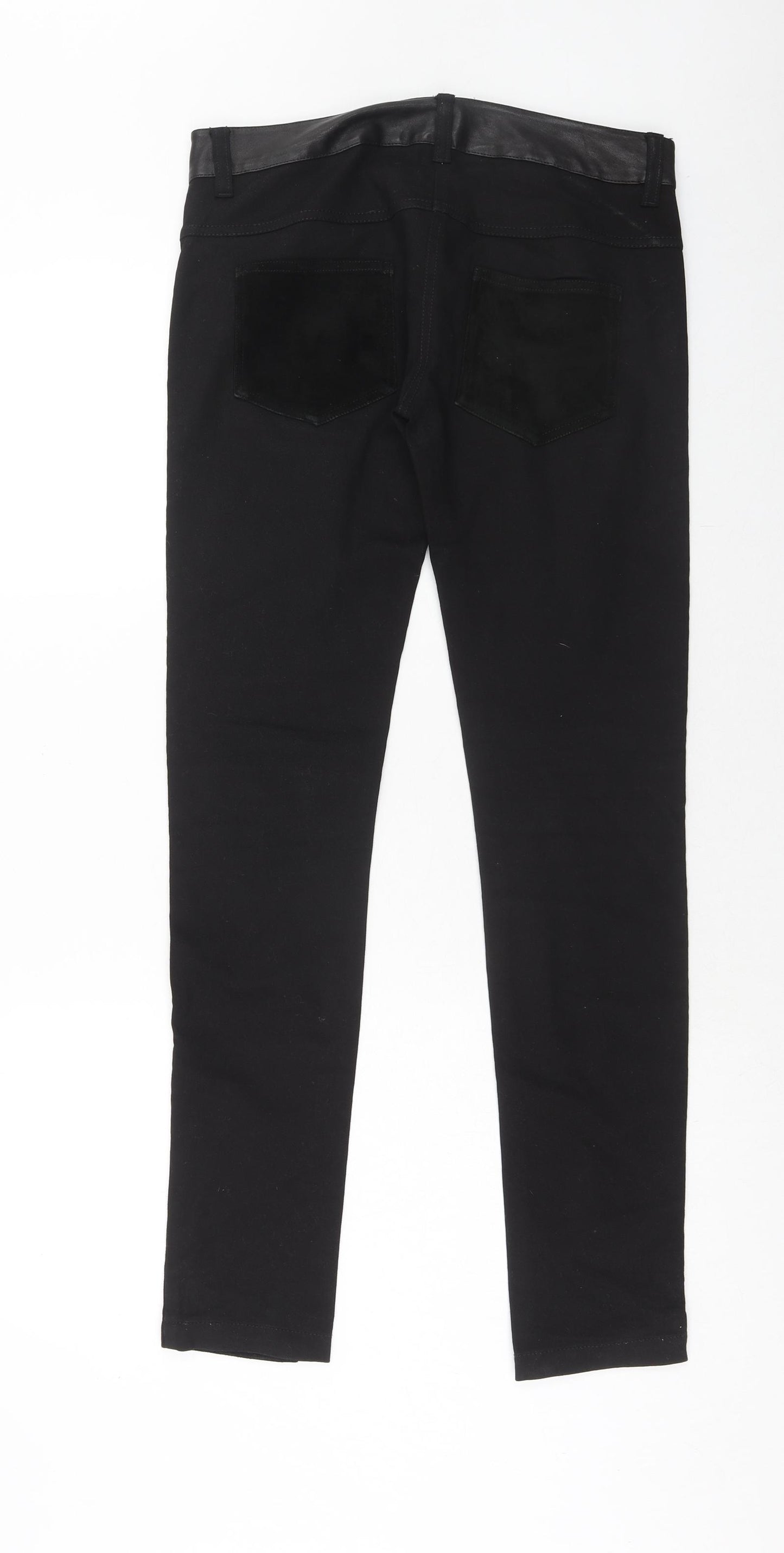 Vanessa Bruno Womens Black Cotton Skinny Jeans Size 8 Regular Zip